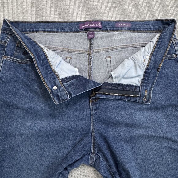 Gloria Vanderbilt Womens Size 18W Blue Denim Amanda Jeans Straight Leg 5 Pockets - Picture 6 of 14
